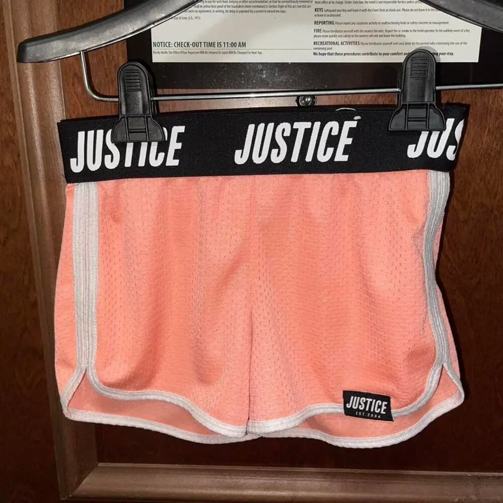 Kids Justice Peach Colored Shorts - Medium (10)